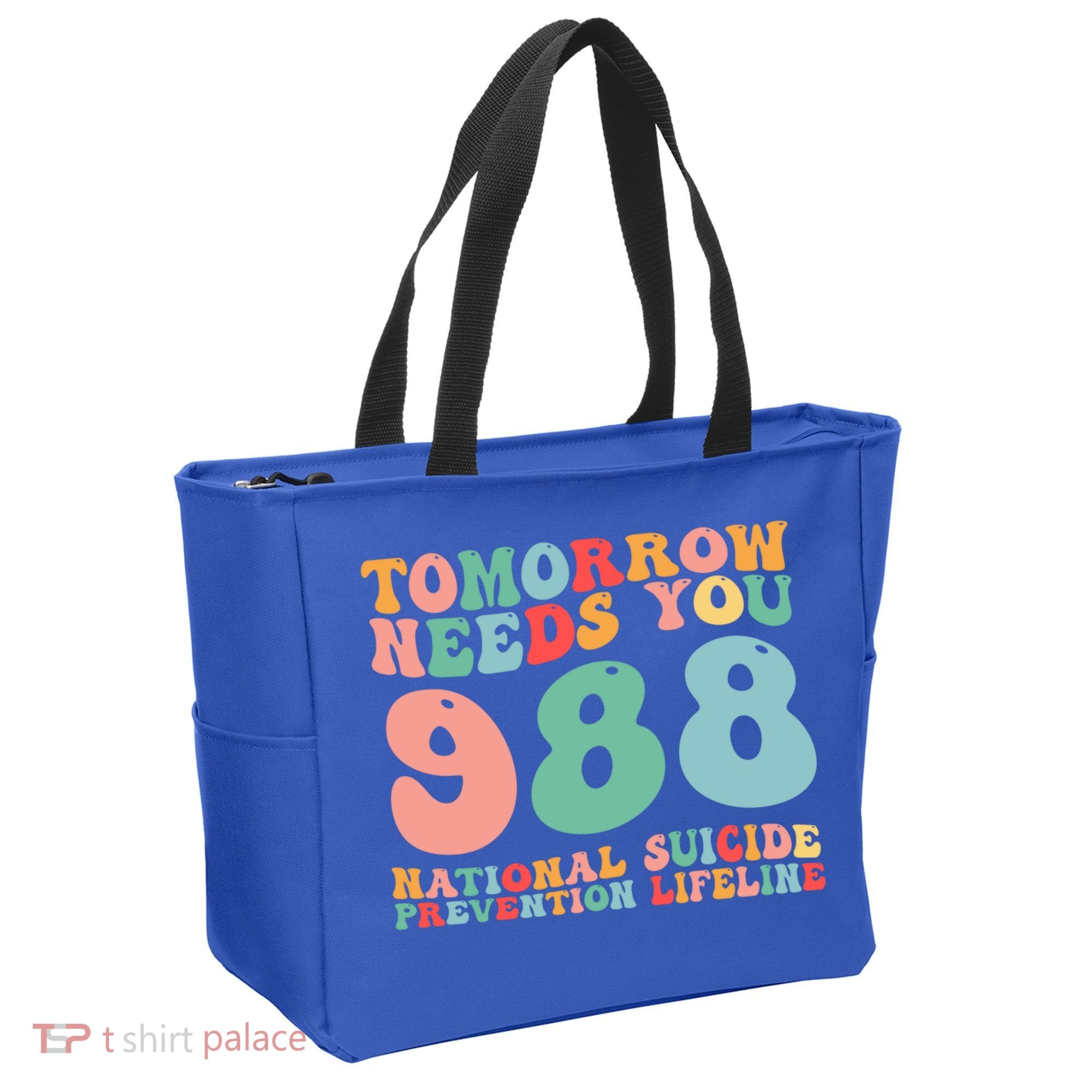 988 Suicide Prevention National Suicide Prevention Lifeline Tote Bag