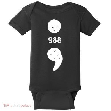 988 Suicide Prevention 988 Comma Baby Bodysuit