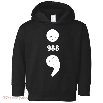 988 Suicide Prevention 988 Comma Toddler Hoodie