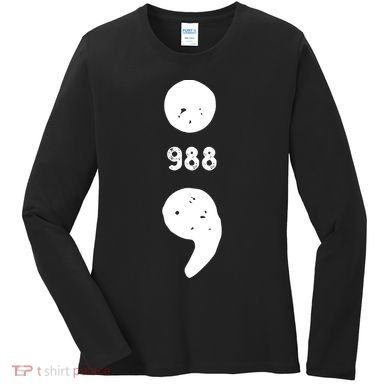 988 Suicide Prevention 988 Comma Women's Long Sleeve Shirt