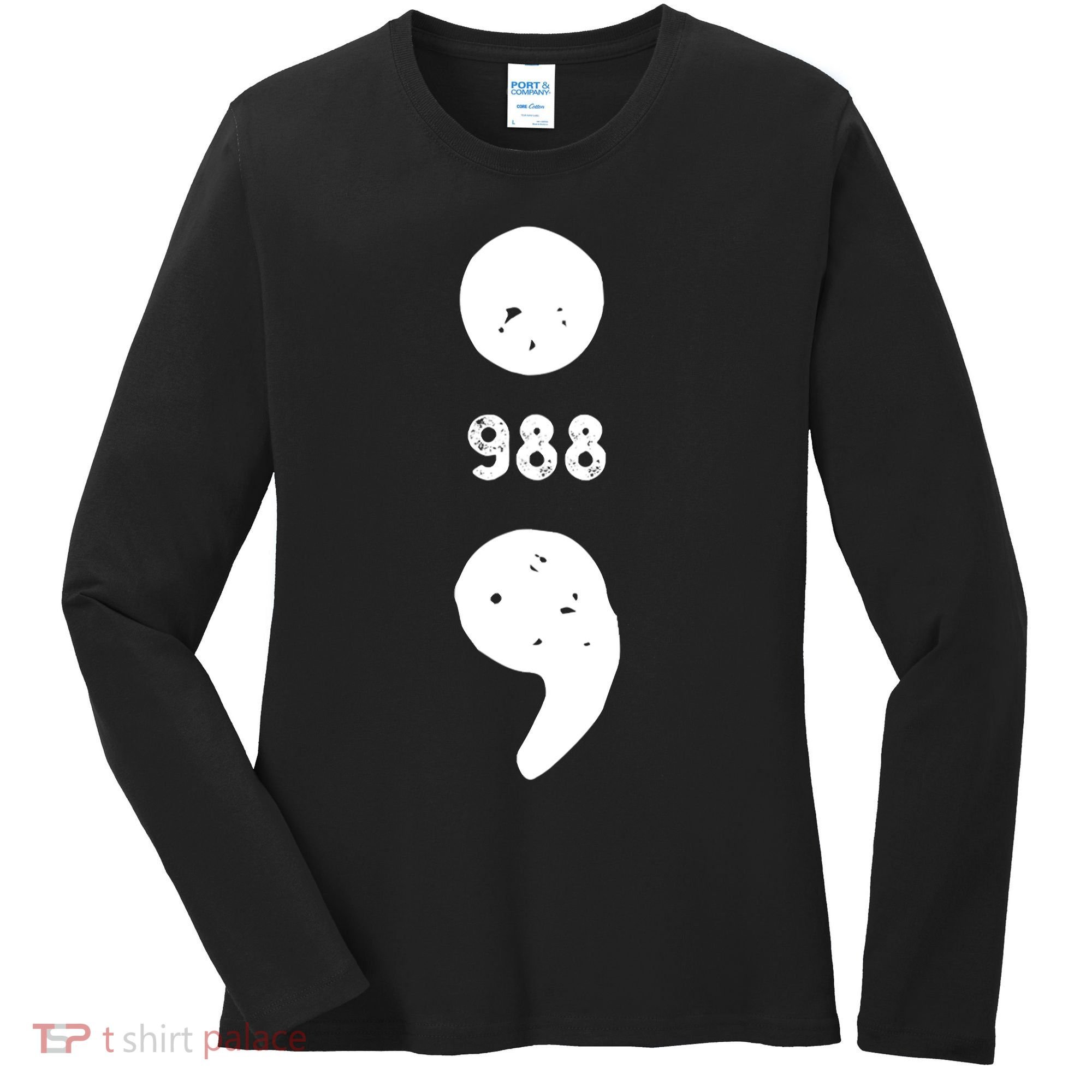 988 Suicide Prevention 988 Comma Women's Long Sleeve Shirt