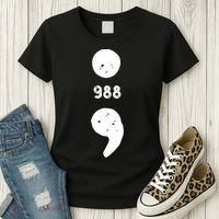 988 Suicide Prevention 988 Comma Women's T-Shirt thumb 3