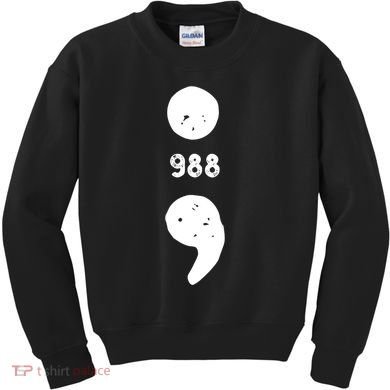 988 Suicide Prevention 988 Comma Kids Sweatshirt