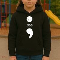 988 Suicide Prevention 988 Comma Kids Hoodie thumb 3