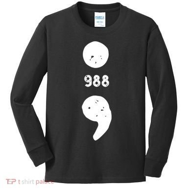 988 Suicide Prevention 988 Comma Kids Long Sleeve Shirt
