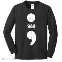 988 Suicide Prevention 988 Comma Kids Long Sleeve Shirt thumb 0
