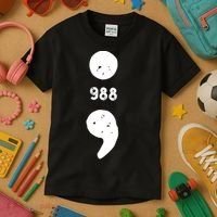 988 Suicide Prevention 988 Comma Kids T-Shirt thumb 3