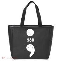 988 Suicide Prevention 988 Comma Tote Bag thumb 0