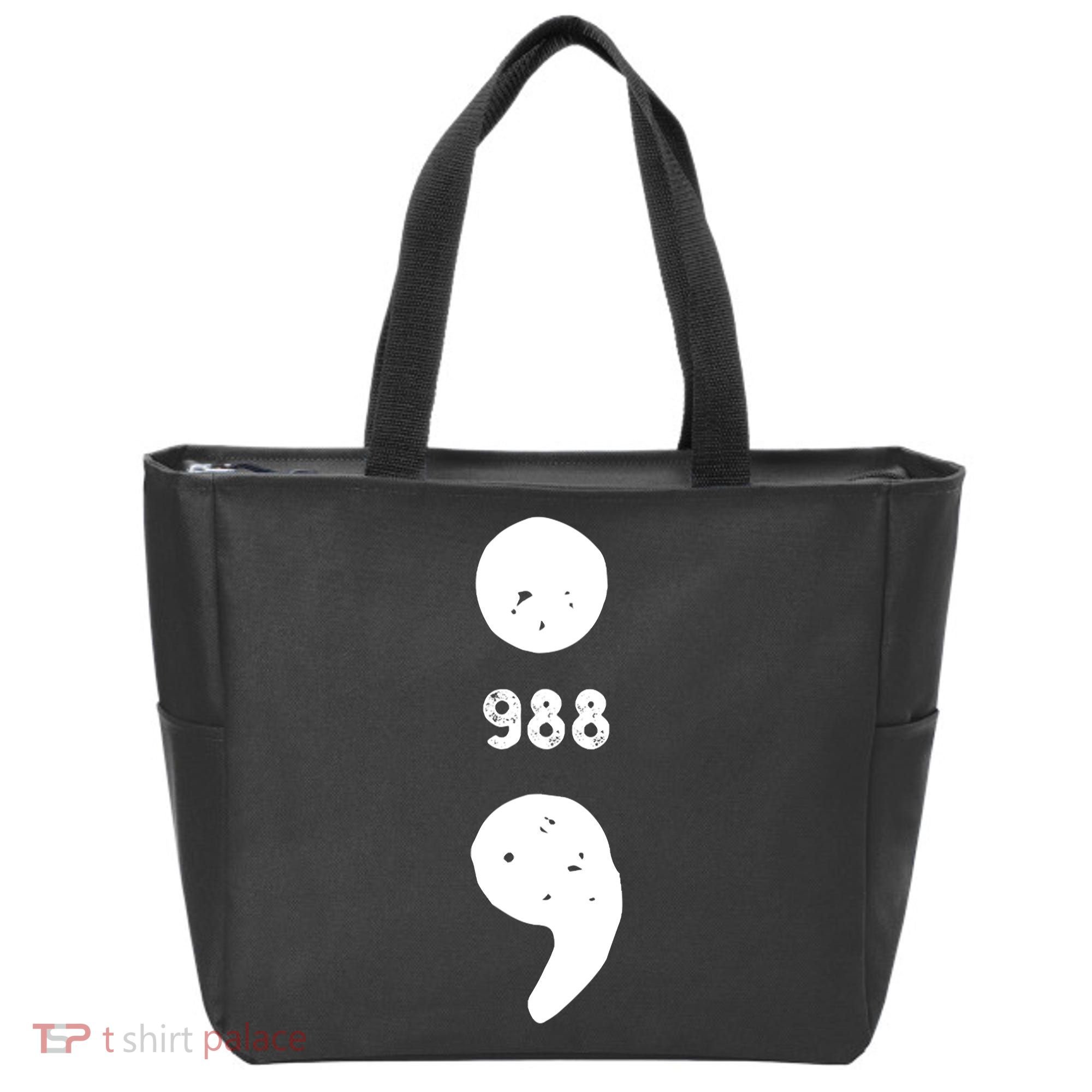 988 Suicide Prevention 988 Comma Tote Bag