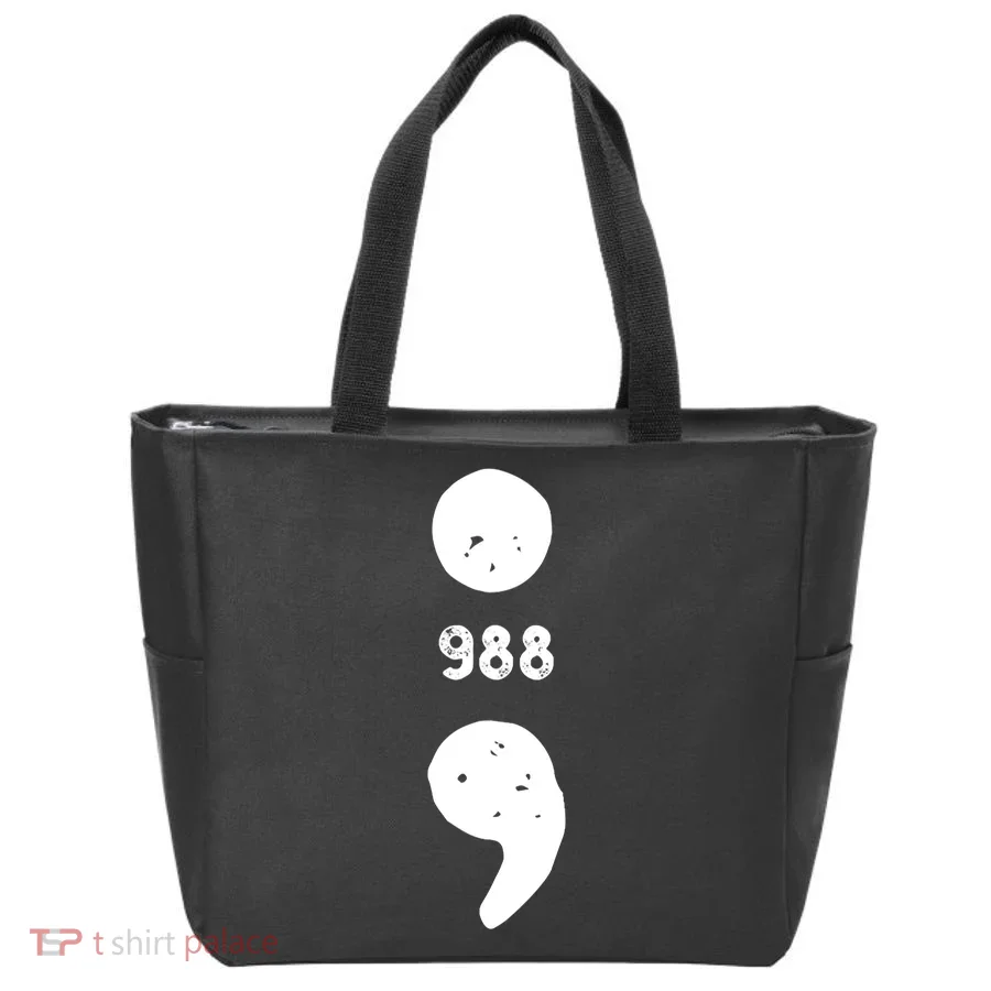 988 Suicide Prevention 988 Comma Tote Bag