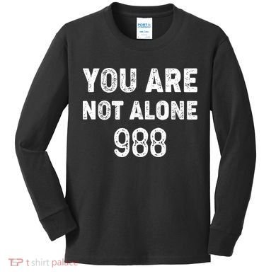 988 Suicide Prevention 988 Kids Long Sleeve Shirt