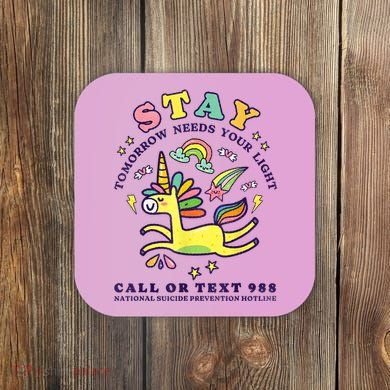 988 Suicide Prevention Tomorrow Needs You Retro Coaster