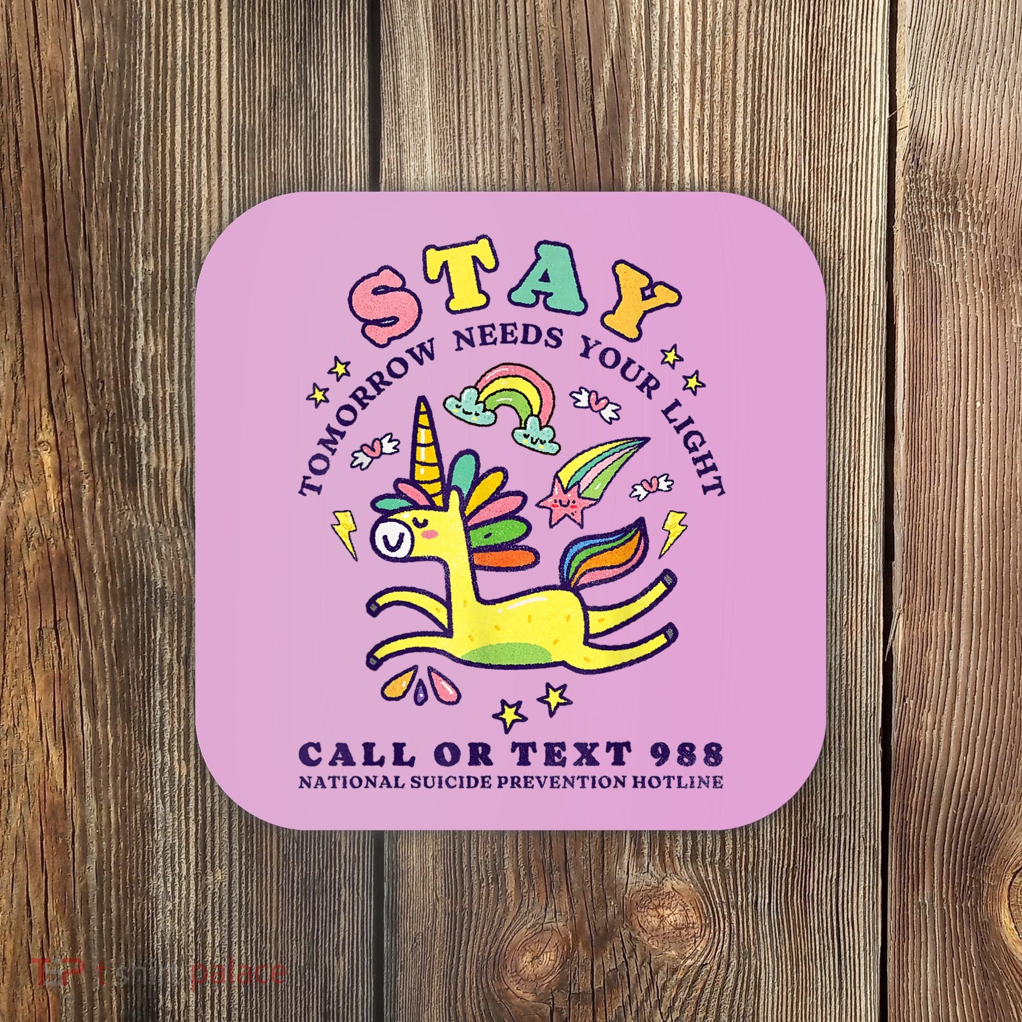 988 Suicide Prevention Tomorrow Needs You Retro Coaster