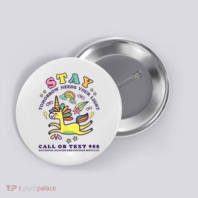 988 Suicide Prevention Tomorrow Needs You Retro Button