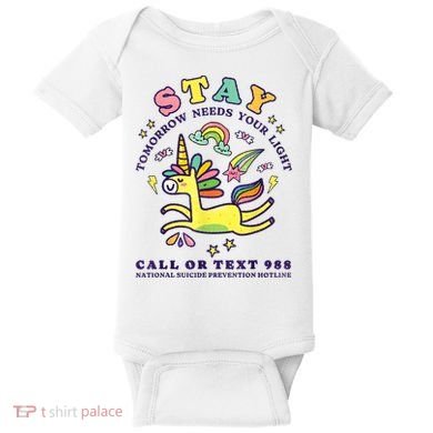 988 Suicide Prevention Tomorrow Needs You Retro Baby Bodysuit