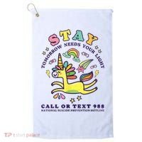988 Suicide Prevention Tomorrow Needs You Retro Golf Towel thumb 0