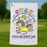 988 Suicide Prevention Tomorrow Needs You Retro Golf Towel thumb 1