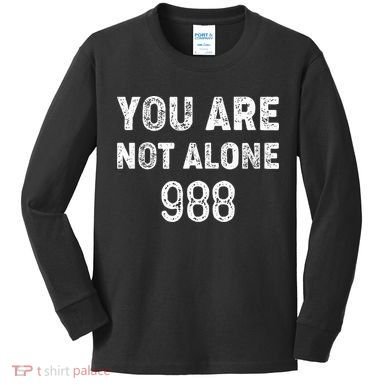 988 Suicide Prevention 988 Kids Long Sleeve Shirt