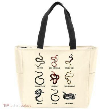 9 Snakes Snake Lover Men Snake Snake Tote Bag