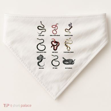 9 Snakes Snake Lover Men Snake Snake USA-Made Doggie Bandana
