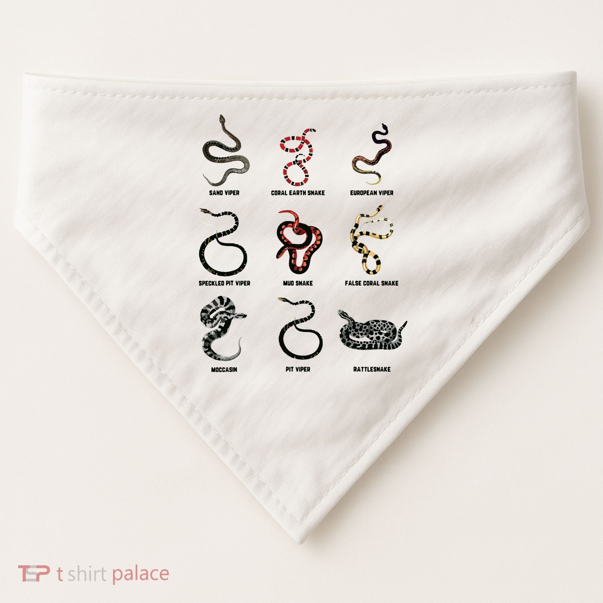 9 Snakes Snake Lover Men Snake Snake USA-Made Doggie Bandana