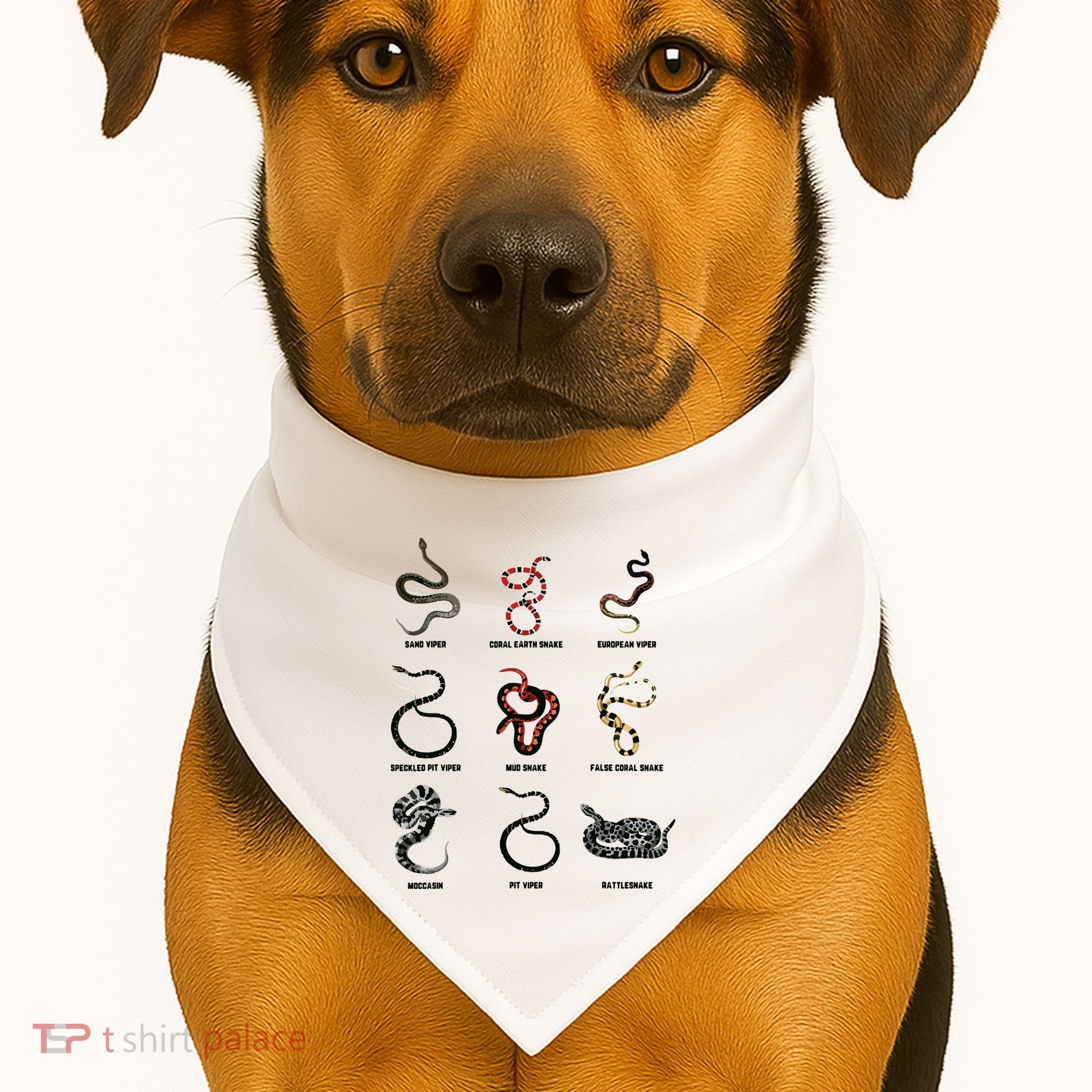 9 Snakes Snake Lover Men Snake Snake USA-Made Doggie Bandana
