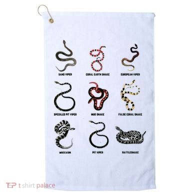 9 Snakes Snake Lover Men Snake Snake Golf Towel