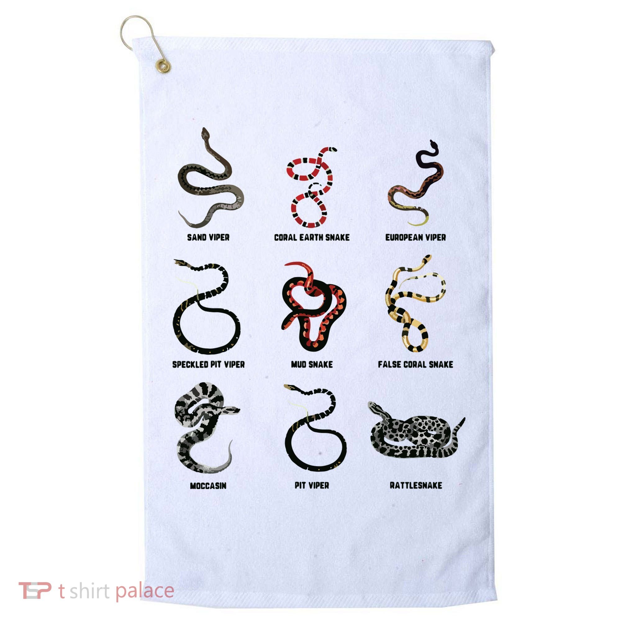 9 Snakes Snake Lover Men Snake Snake Golf Towel