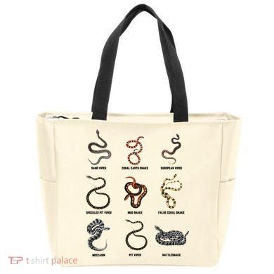 9 Snakes Snake Lover Snake Snake Tote Bag