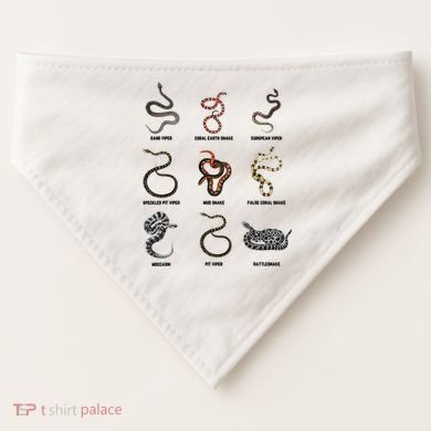 9 Snakes Snake Lover Snake Snake USA-Made Doggie Bandana