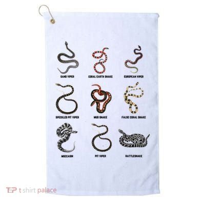 9 Snakes Snake Lover Snake Snake Golf Towel