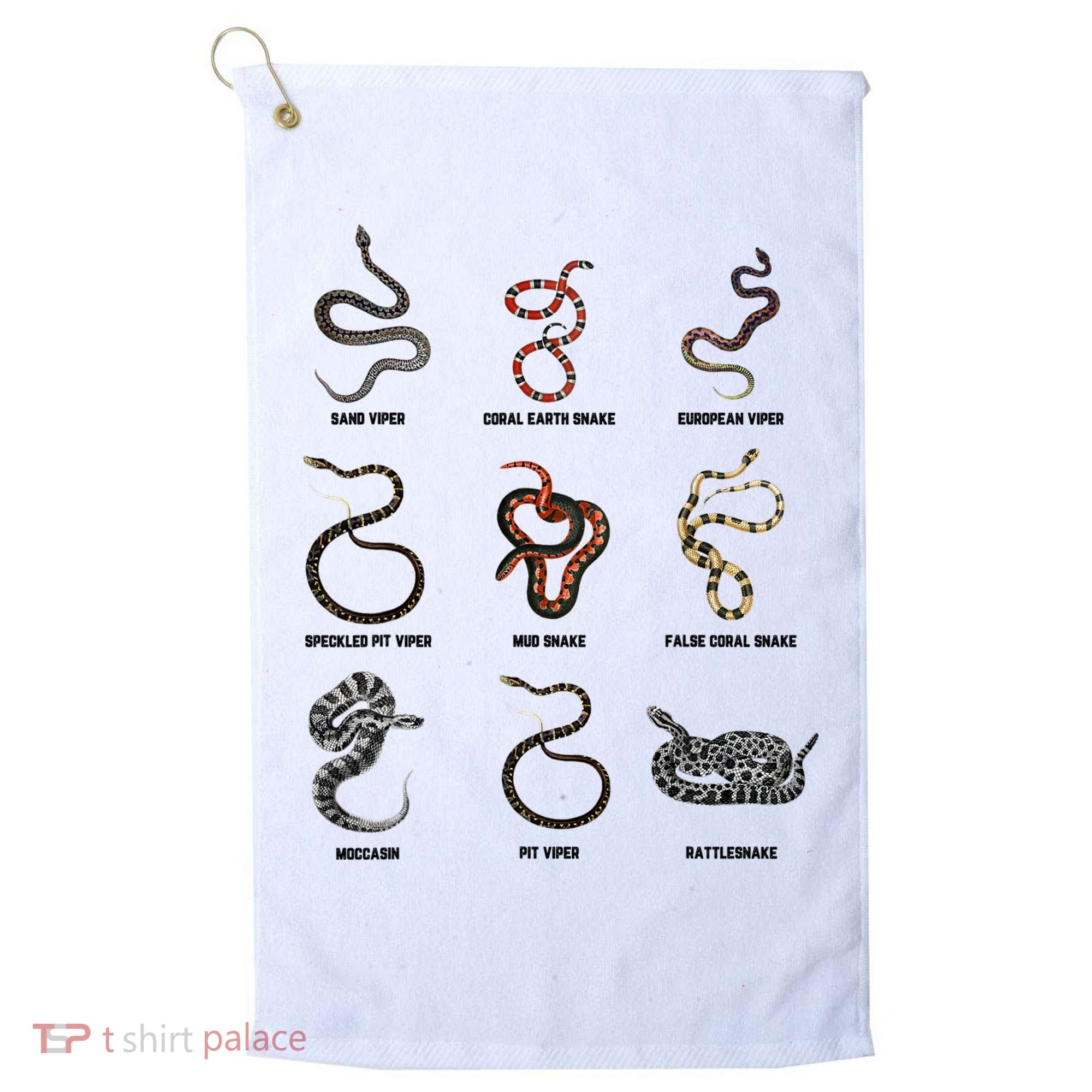 9 Snakes Snake Lover Snake Snake Golf Towel