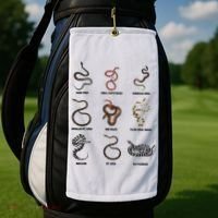 9 Snakes Snake Lover Snake Snake Golf Towel thumb 2