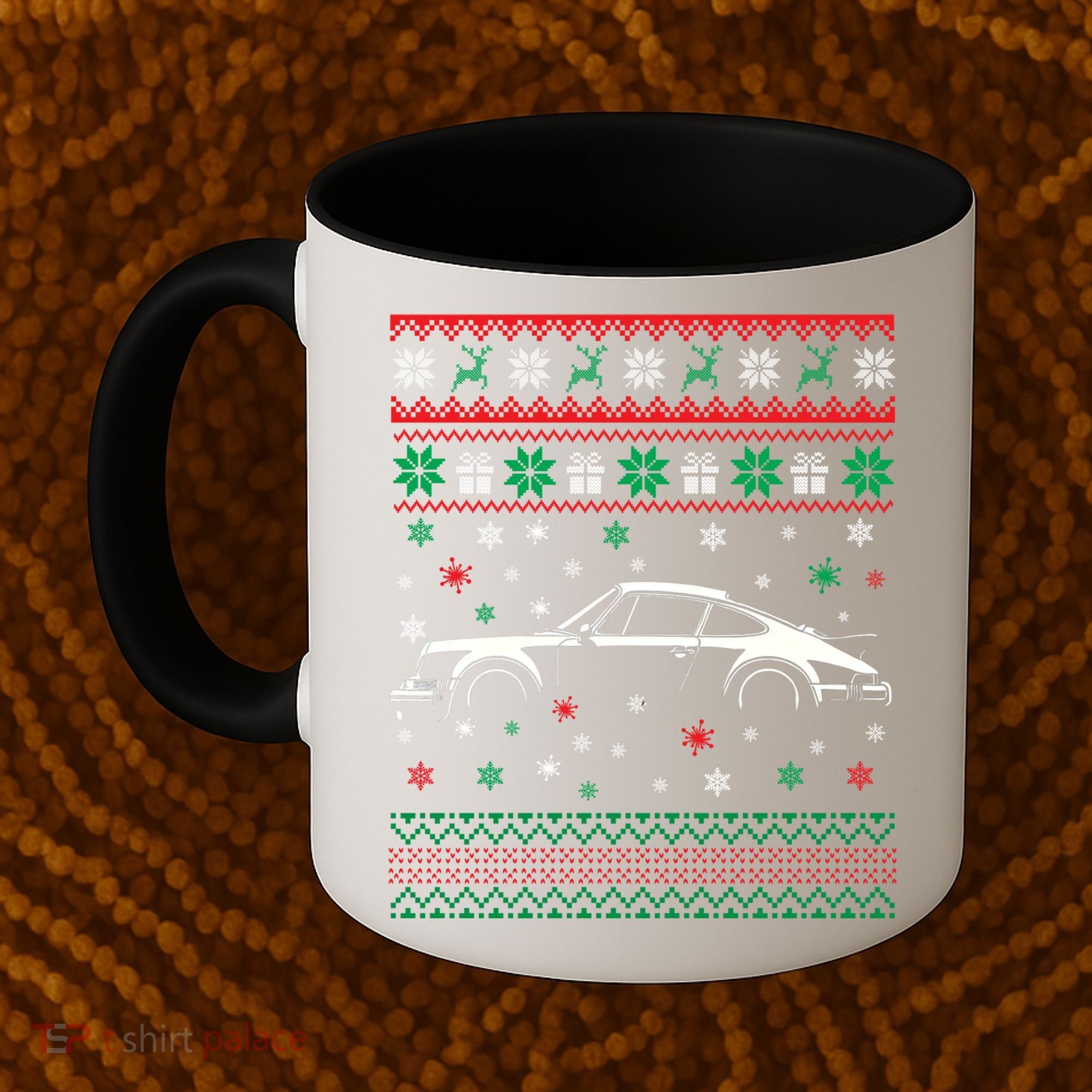 911 Silhouette Ugly Christmas Car Lover Gifts Swea Coffee Mug
