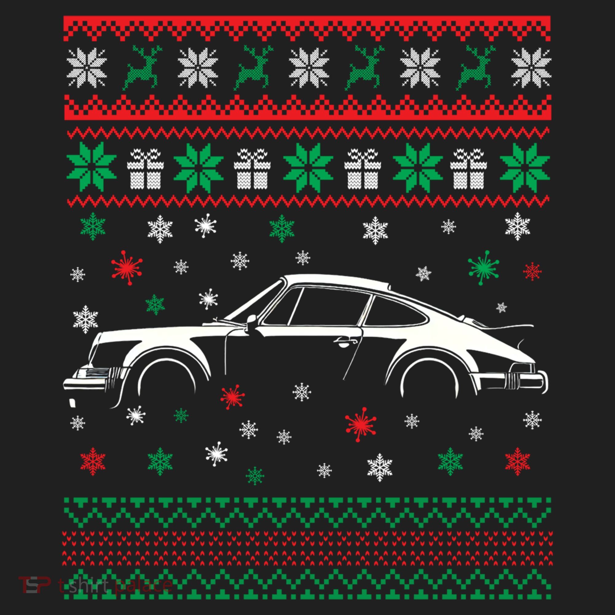 911 Silhouette Ugly Christmas Car Lover Gifts Swea Hat