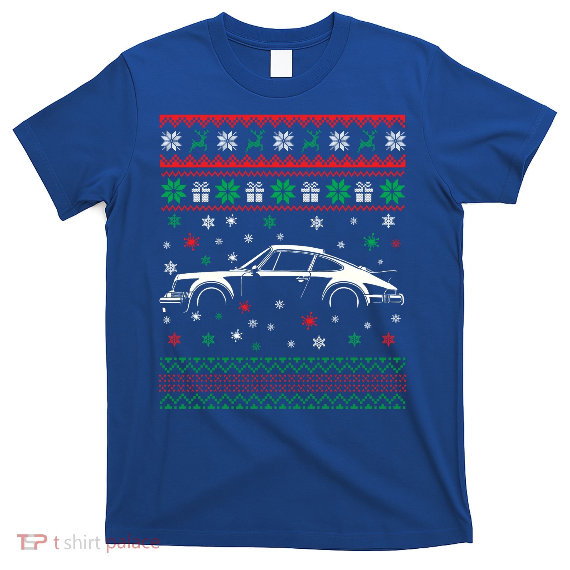 911 Silhouette Ugly Christmas Car Lover Gifts Swea T-Shirt