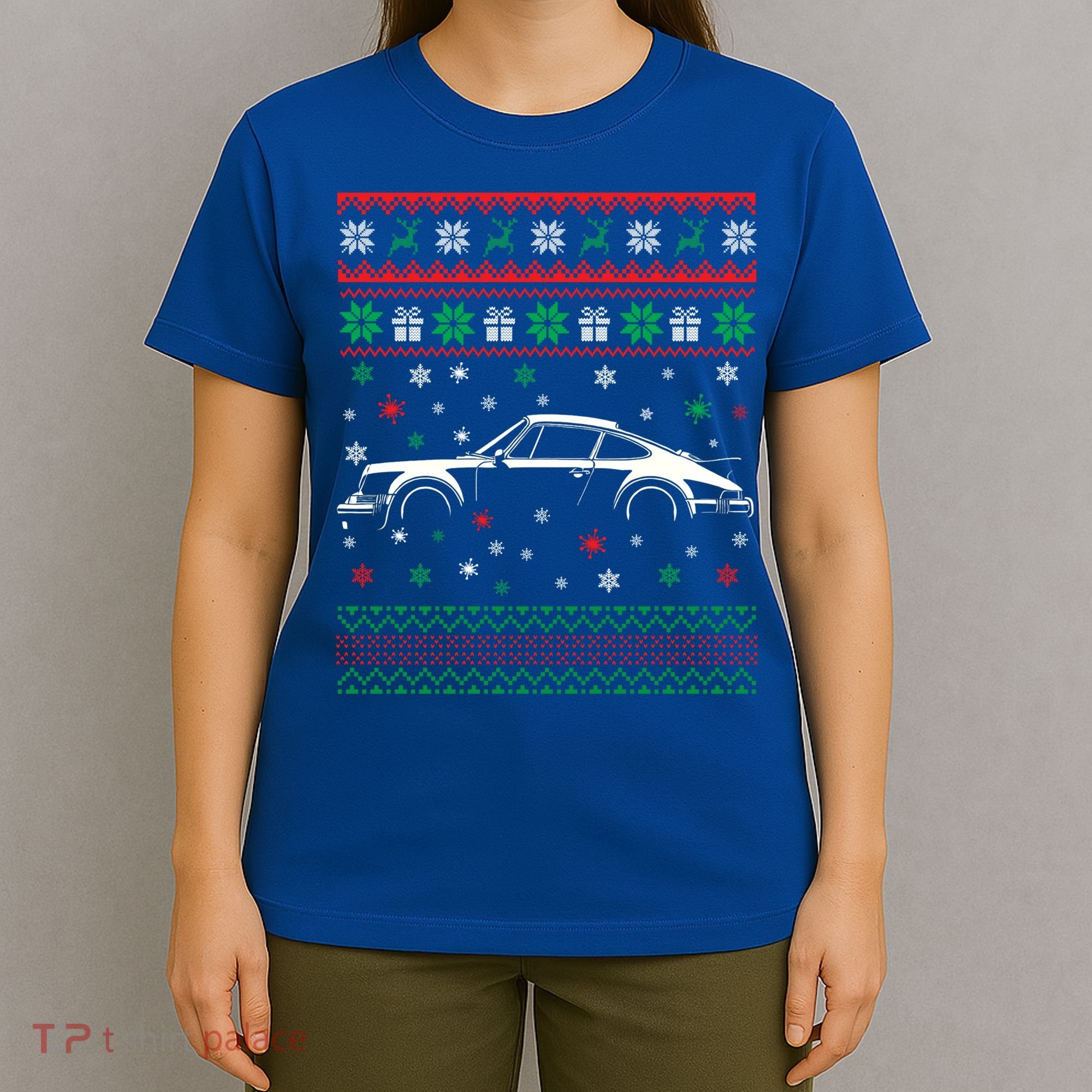 911 Silhouette Ugly Christmas Car Lover Gifts Swea T-Shirt