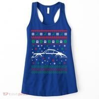 911 Silhouette Ugly Christmas Car Lover Gifts Swea Women's Tank Top thumb 0