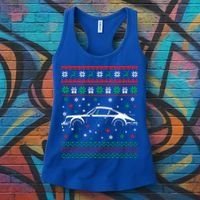 911 Silhouette Ugly Christmas Car Lover Gifts Swea Women's Tank Top thumb 3