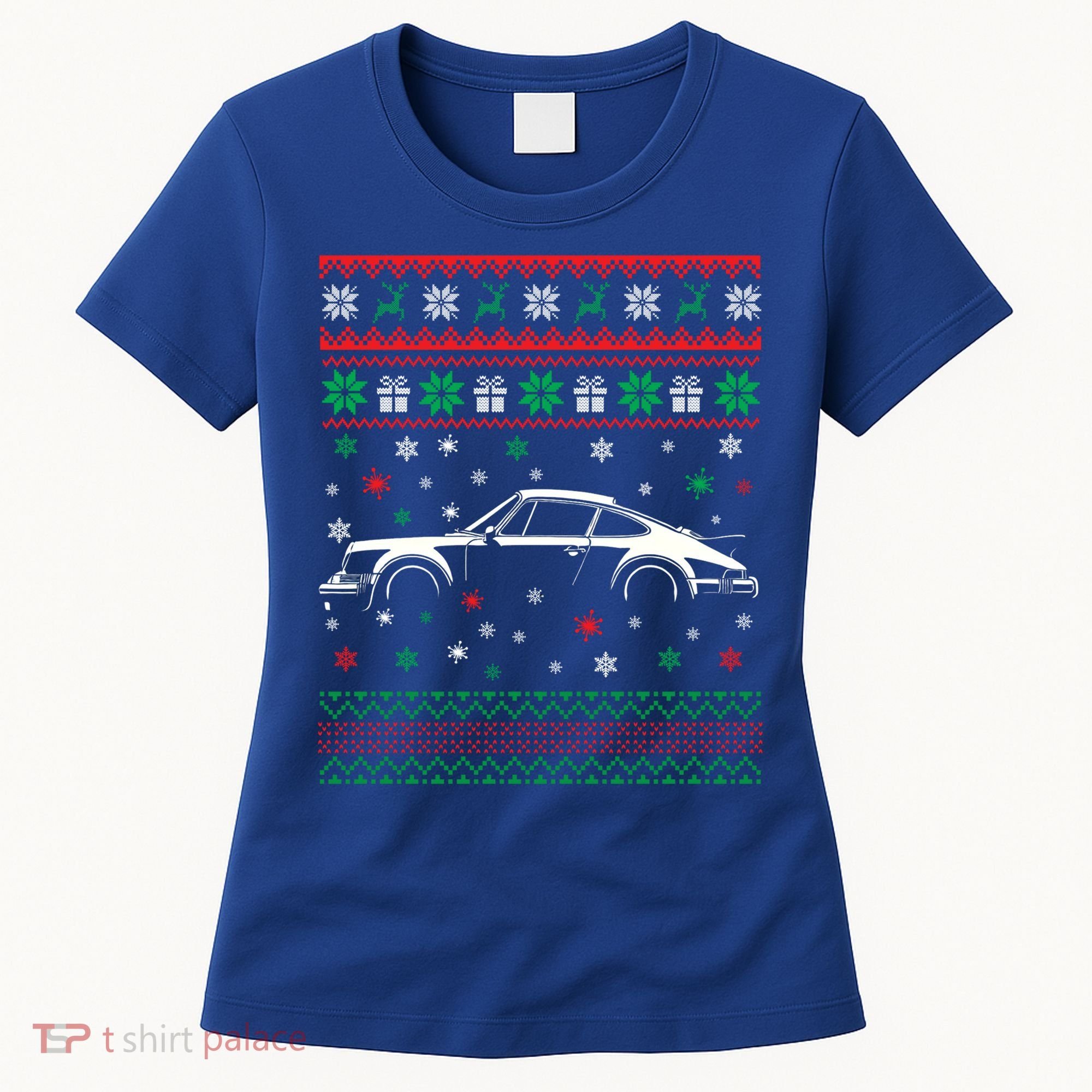 911 Silhouette Ugly Christmas Car Lover Gifts Swea Women's T-Shirt