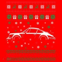 911 Silhouette Ugly Christmas Car Lover Gifts Swea Santa Hat thumb 1