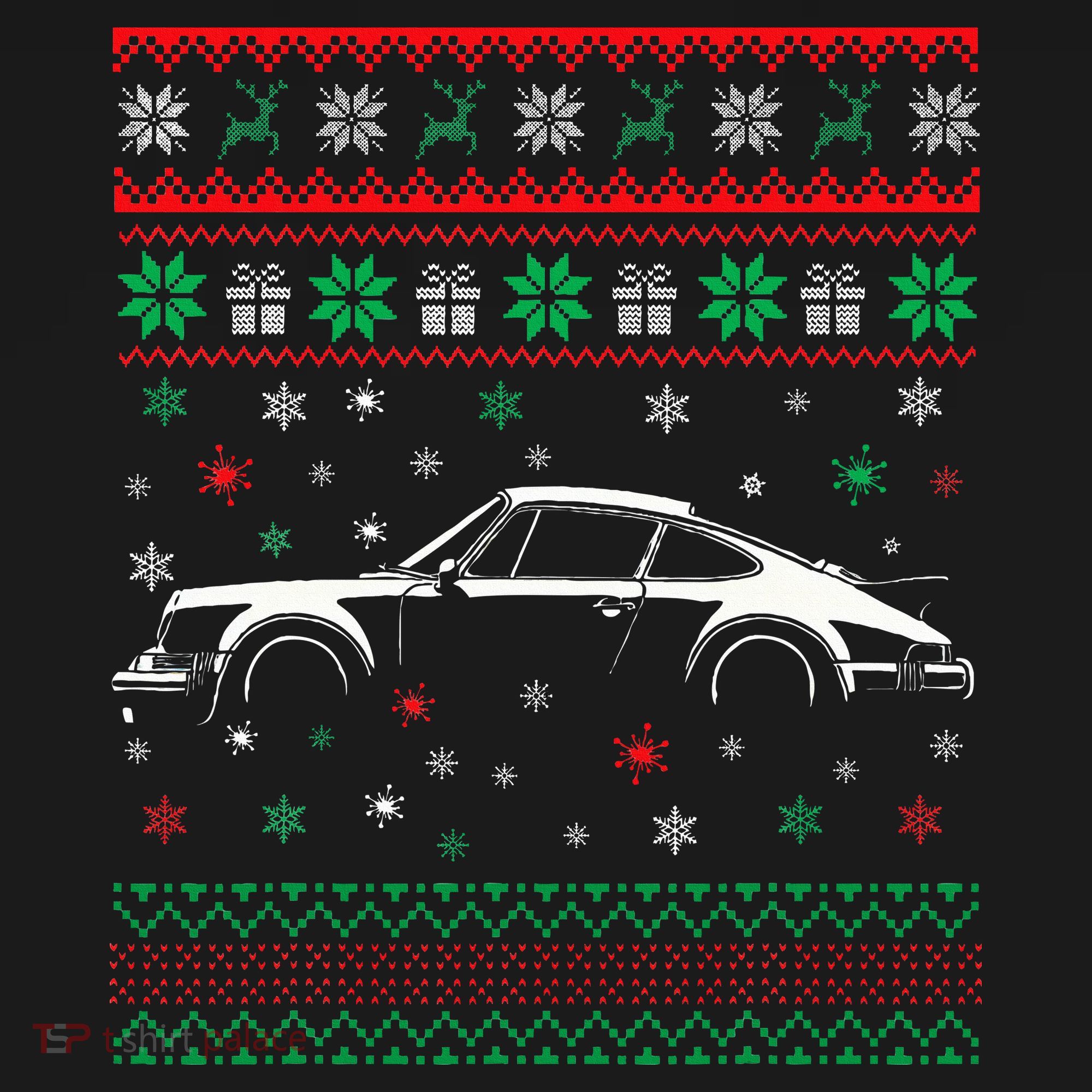 911 Silhouette Ugly Christmas Sweater Car Lover Gifts Sweatshirt