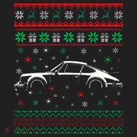911 Silhouette Ugly Christmas Sweater Car Lover Gifts Beanie thumb 2