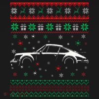911 Silhouette Ugly Christmas Sweater Car Lover Gifts Ornament thumb 1