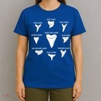 9 Types Of Sharks Teeth Species Biology Life Tooth Collector Gift T-Shirt thumb 4