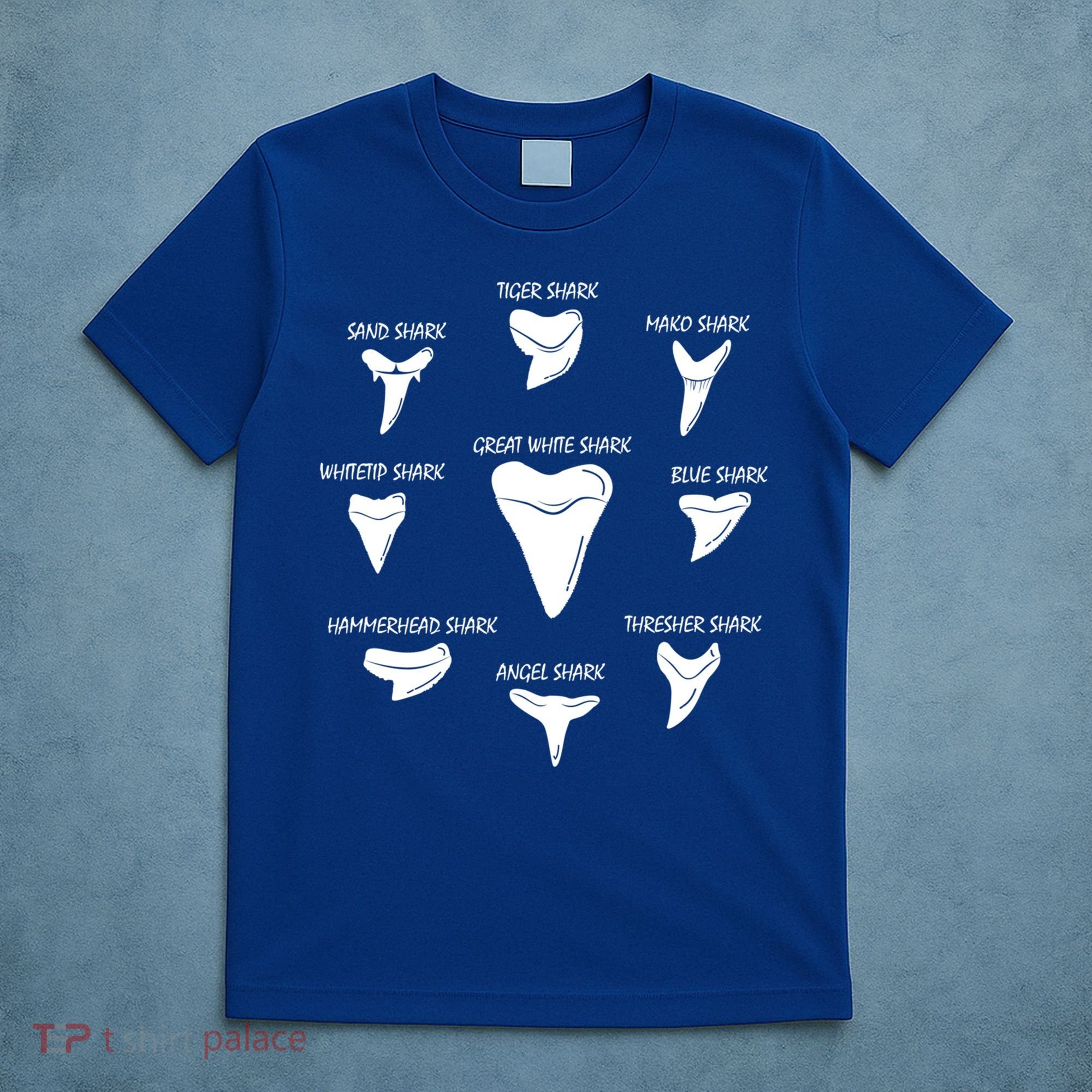 9 Types Of Sharks Teeth Species Biology Life Tooth Collector Gift T-Shirt