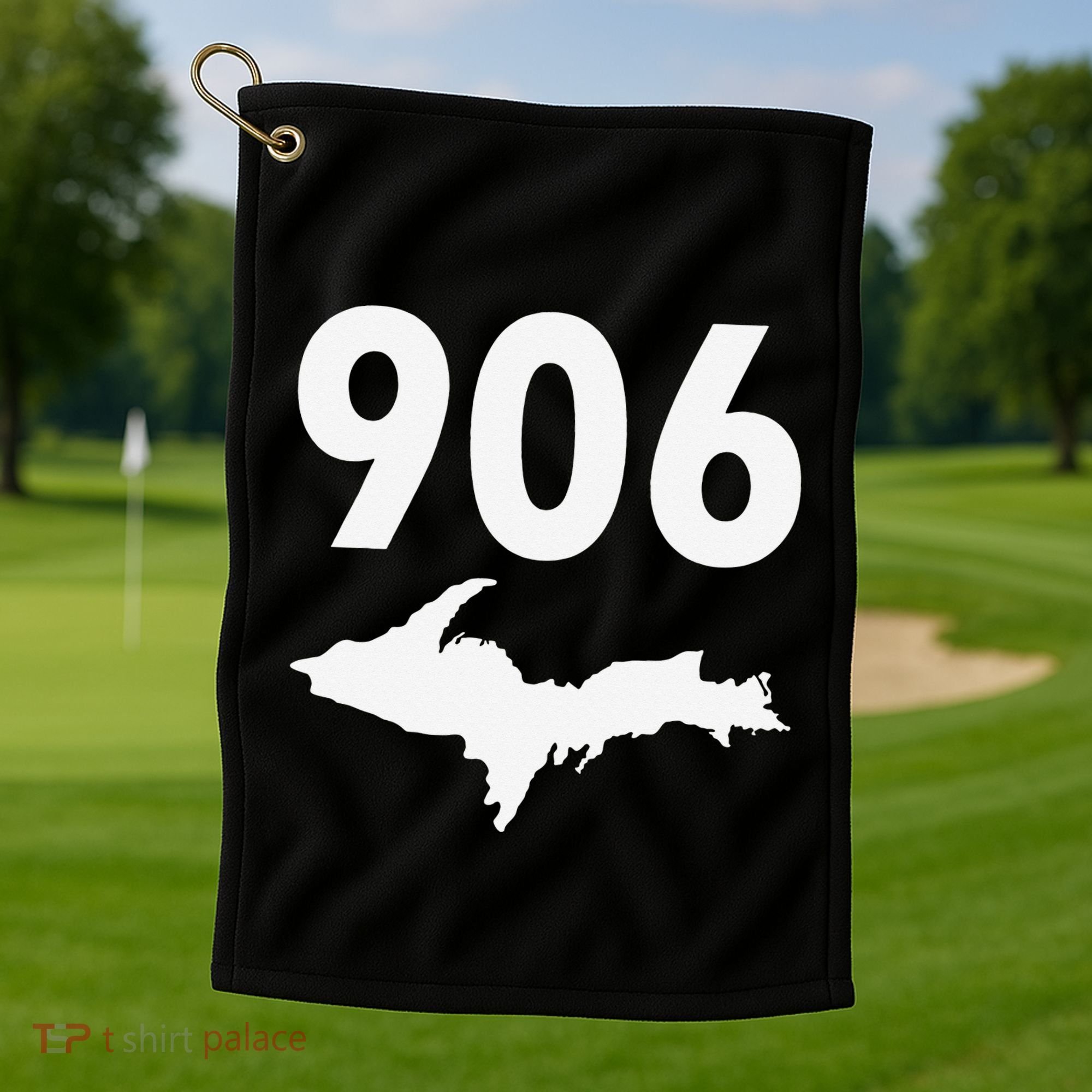906 Upper Peninsula Yooper Upper Michigan Golf Towel