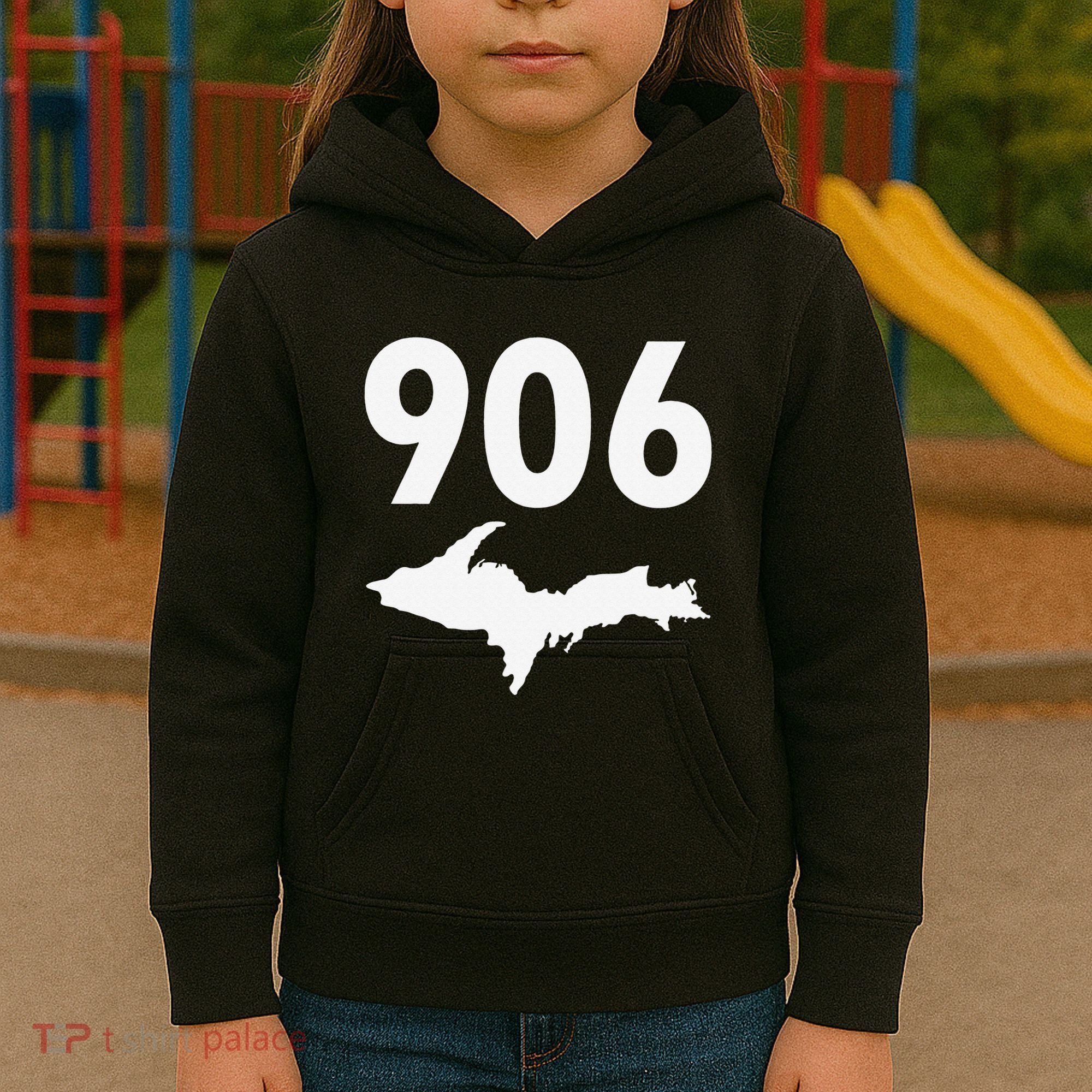 906 Upper Peninsula Yooper Upper Michigan Kids Hoodie