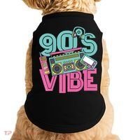 90s Vibe 1990 Music Costume Party Retro Doggie Tank thumb 0