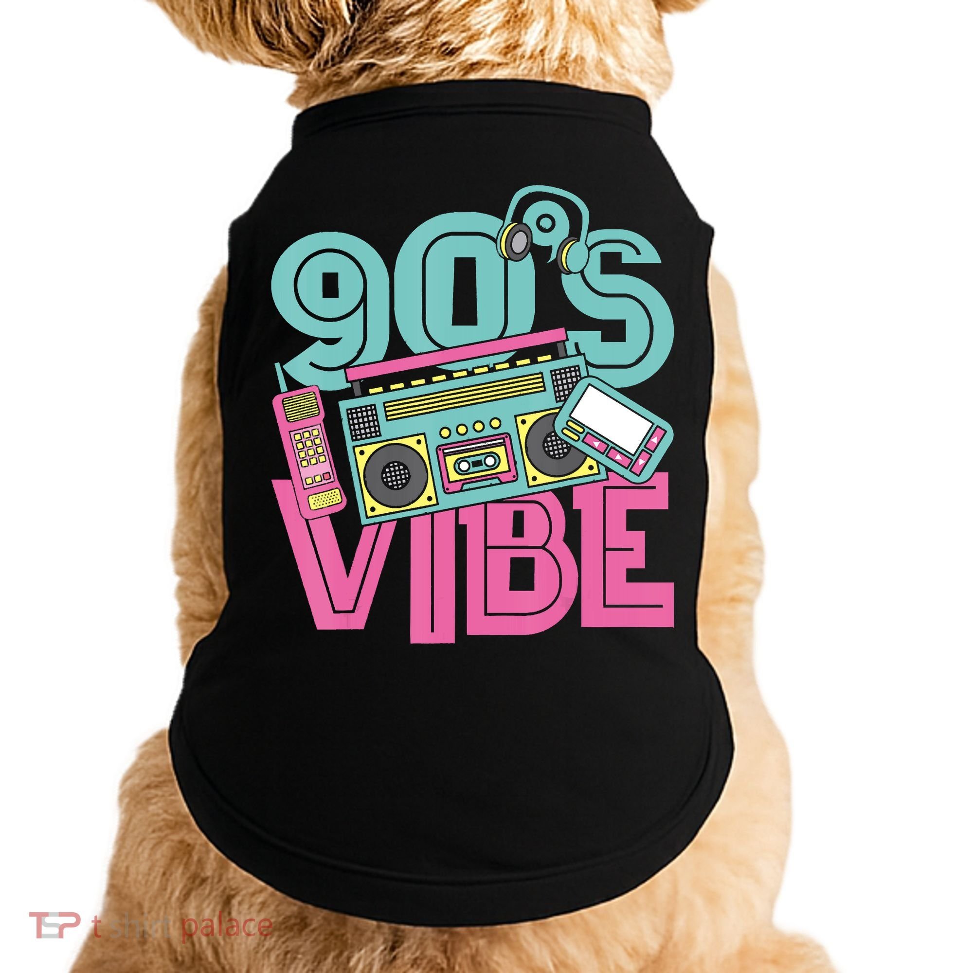 90s Vibe 1990 Music Costume Party Retro Doggie Tank